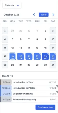 SuperSaaS class scheduling on mobile