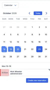 SuperSaaS boat rental booking system on a mobile device