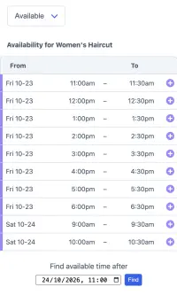 SuperSaaS nail salon booking app on a mobile device for beauty professionals