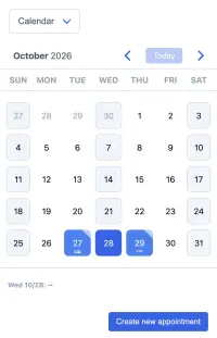 SuperSaaS school and university scheduling system shown on a mobile device