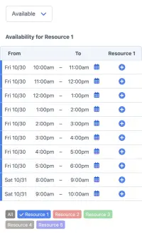 SuperSaaS schedule for workforce planning on mobile