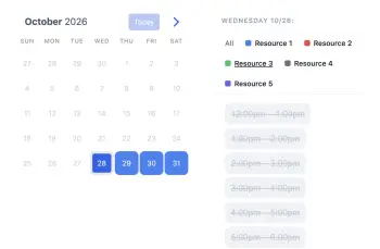SuperSaaS booking widget for workforce planning on tablet