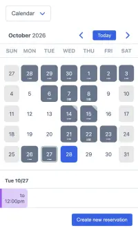 SuperSaaS schedule for real estate properties on mobile