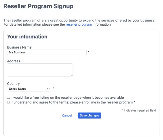 Convert to reseller account