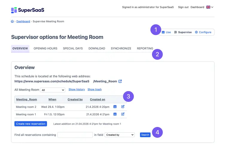 SuperSaaS Tour