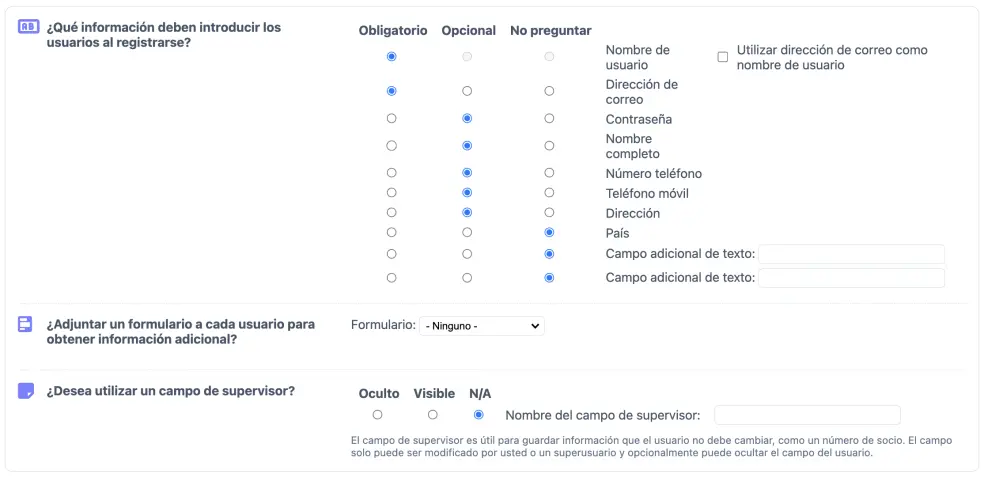 Detalles de registro