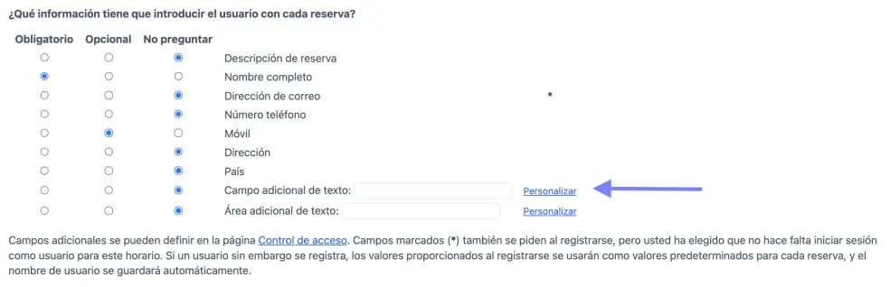 Área adicional de texto