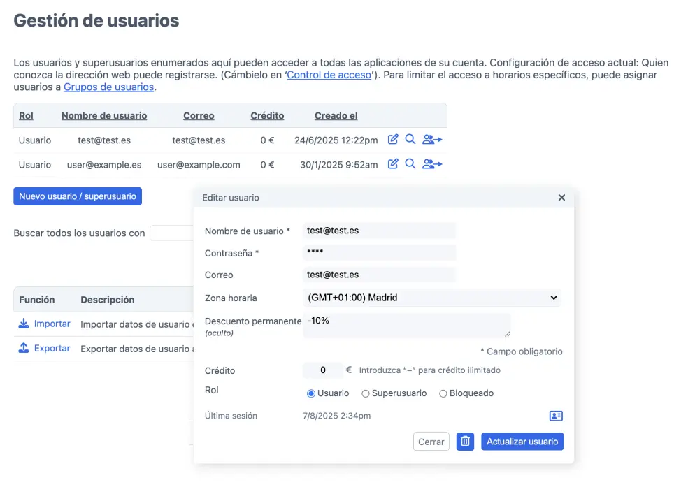 Descuento permanente