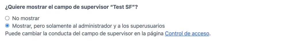Campo de supervisor