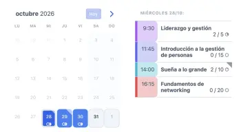 Planificación de eventos de SuperSaaS en una tableta