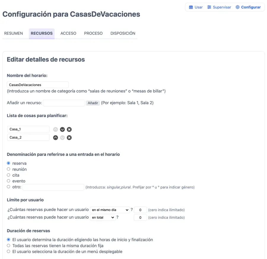 Pestaña recursos admin