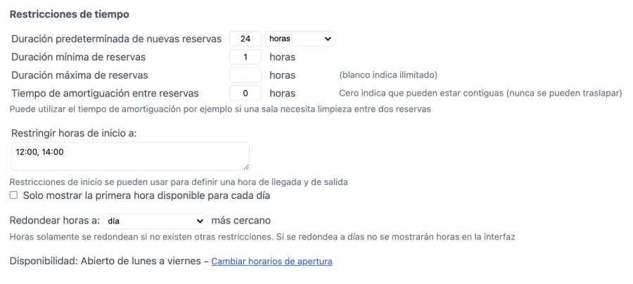 Restricciones