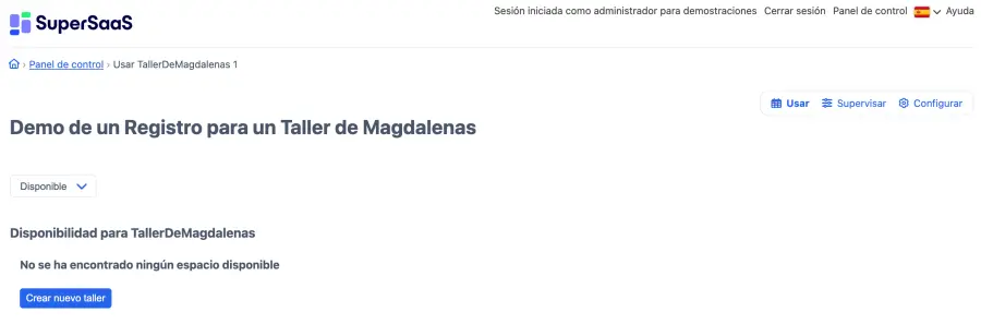 Inicio de taller de magdalenas