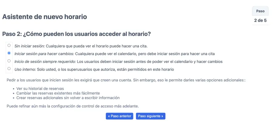 Controlar el acceso a tu calendario de reservas online