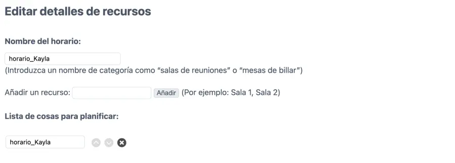 Agregar más miembros del personal a tu horario de recursos del salón