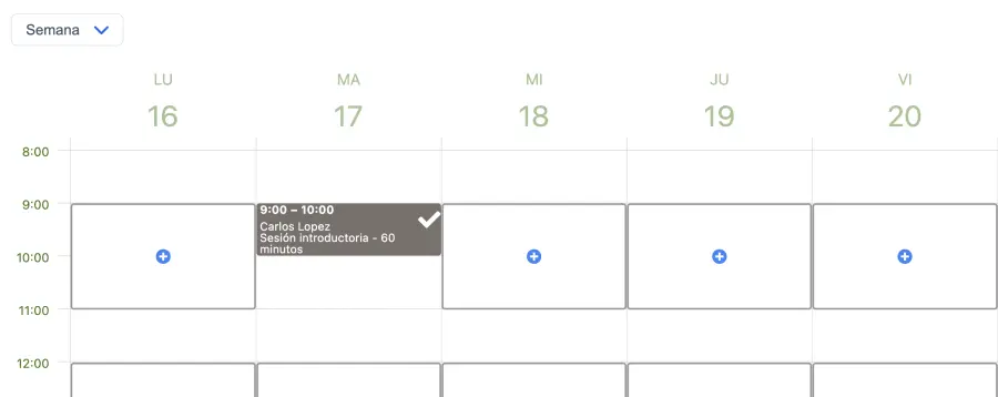 Horario con cita