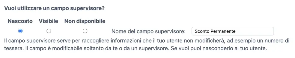 Campo supervisore