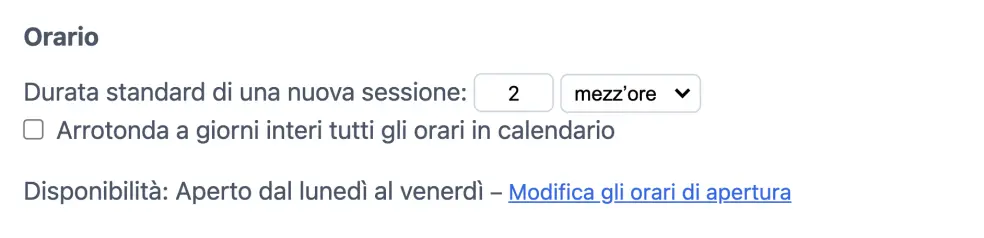 Durata di default degli slot in un sistema a capacità