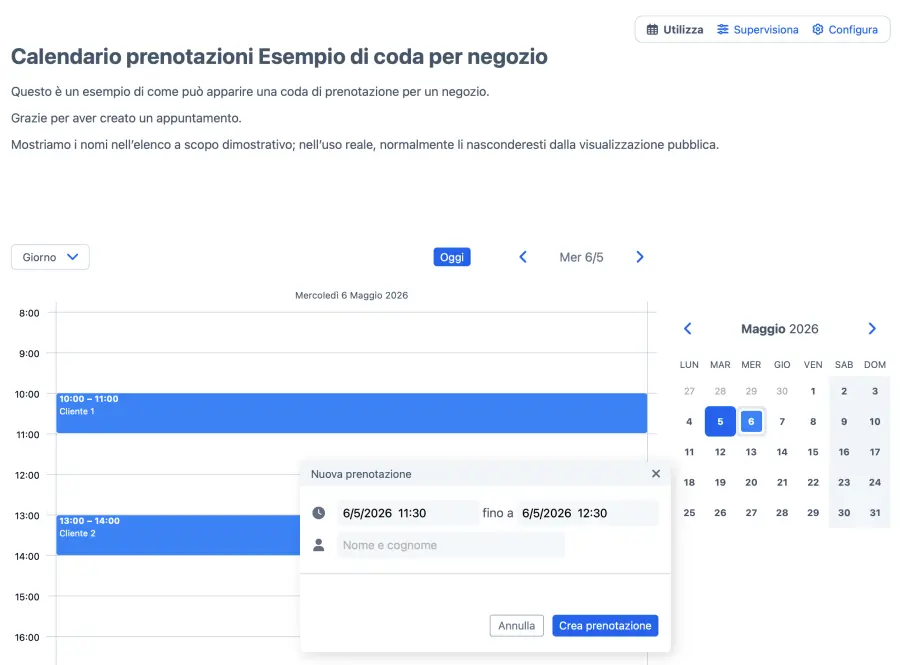 Esempio di coda