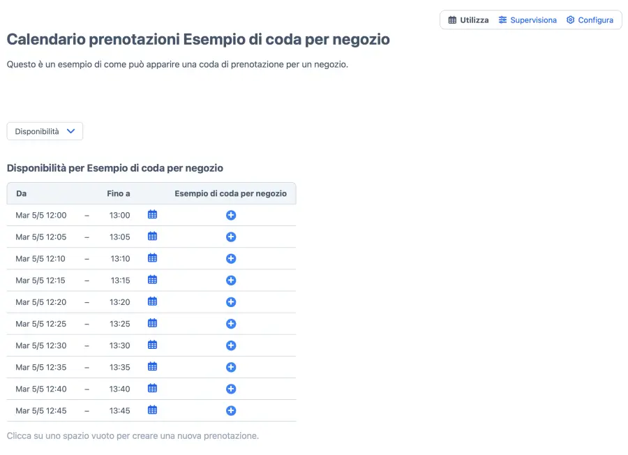 Inizio coda virtuale