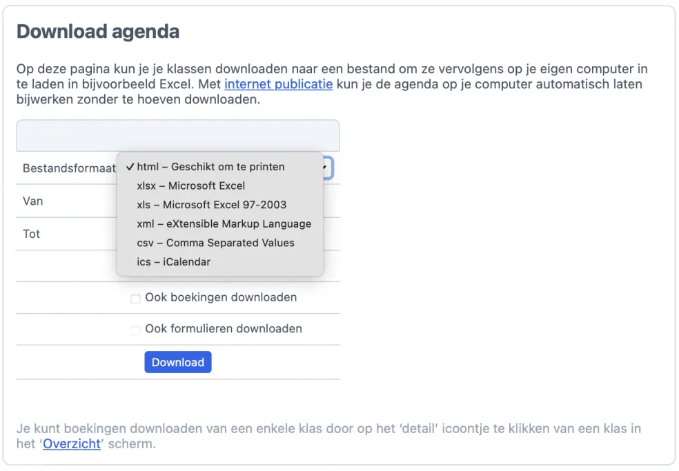 download afspraken
