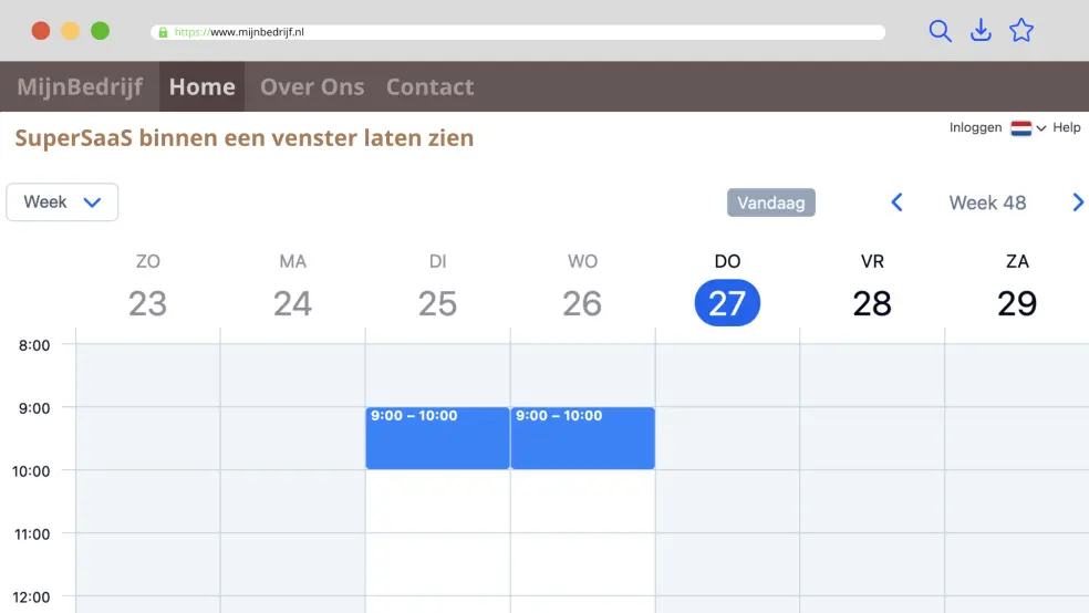 integratie middels iframe