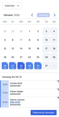 SuperSaaS-agenda voor huisdierverzorging op mobiel