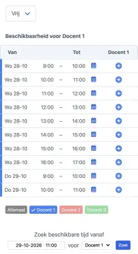 SuperSaaS-agenda voor oudergesprekken op mobiel