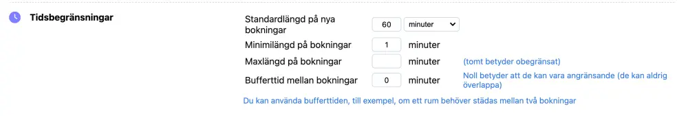 Standardlängd i resursscheman