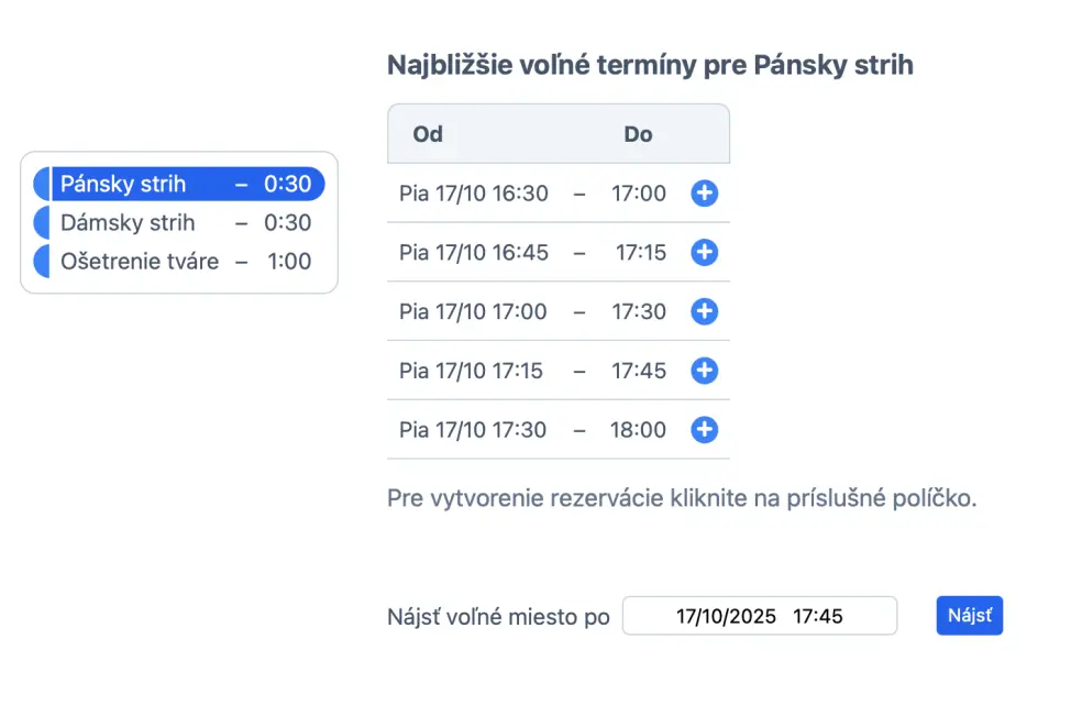 Ovládanie počtu položiek na stránku