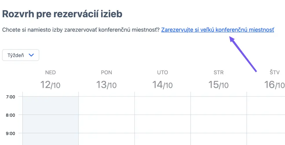 Použitie odkazov na navigáciu medzi viacerými rozvrhmi