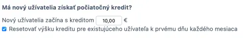 Obnovenie kreditu každý mesiac