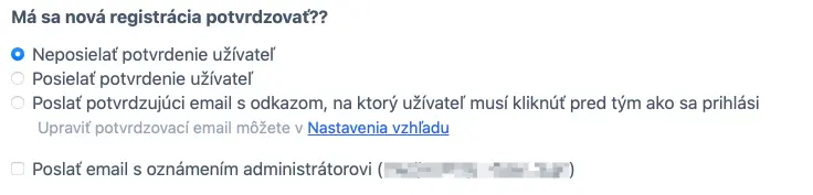 Potvrdenie a overenie registrácie