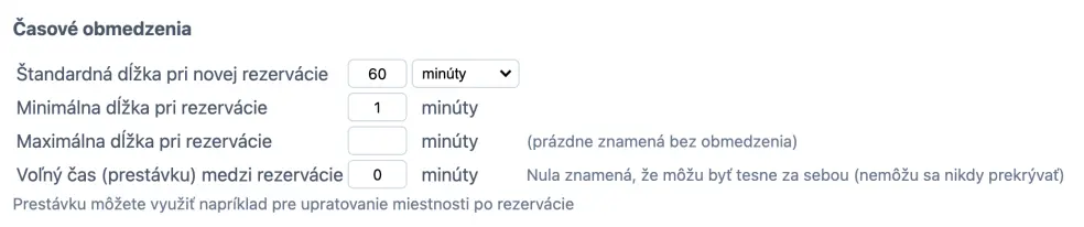 Štandardná dĺžka pri zdrojových rozvrhoch