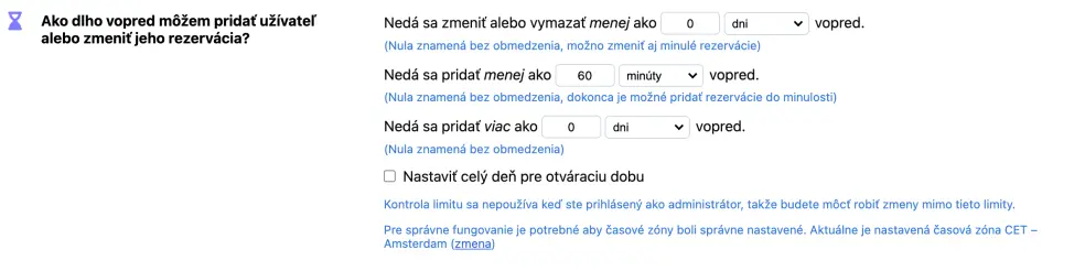 Kedy je možné vytvárať rezervácie?