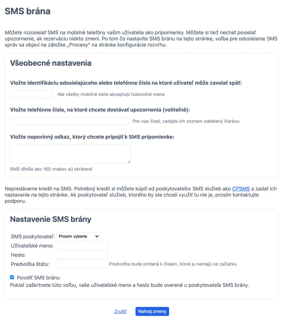 Poskytovatelia SMS služieb