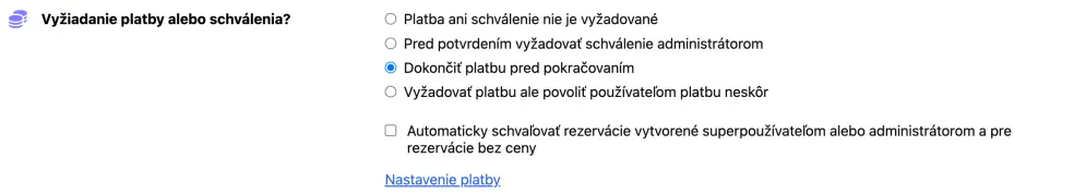 Nastavenie online platieb