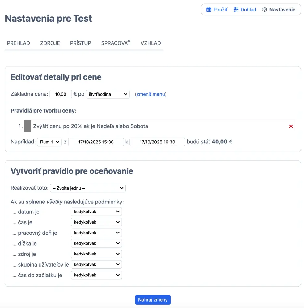 Jednoduché pravidlo oceňovania