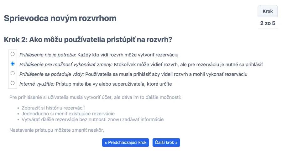 kto môže vykonávať zmeny v rezervačnom kalendári zasadačiek