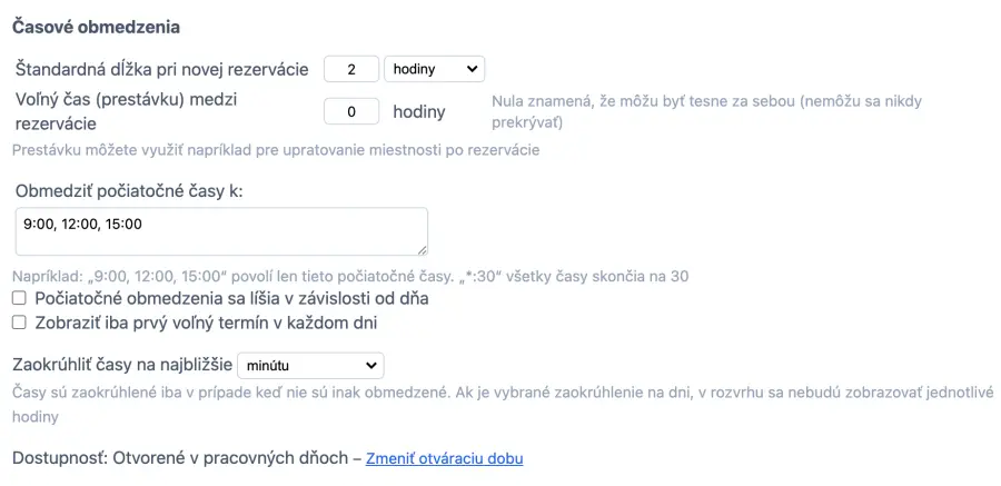 Obmedzenia