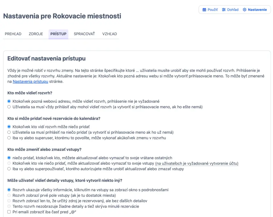 priraďovanie používateľských rolí a zodpovedností
