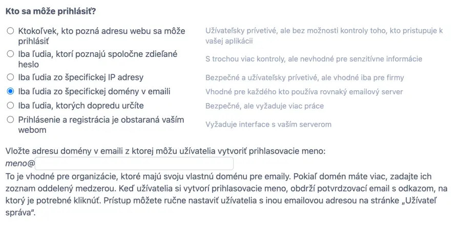 správa, kto sa môže prihlásiť do vášho rozvrhu